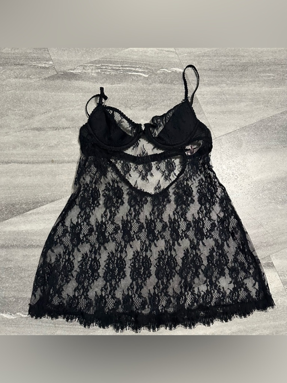 Vintage Y2K 🖤✨ Victoria Secret “Very Sexy”Black Lace BabyDoll Bella Swan 34B